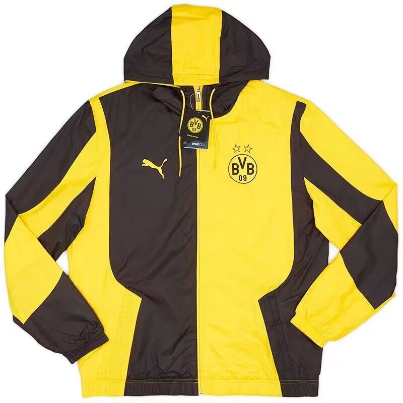 AAA Quality Dortmund 24/25 Wind Coat - Black/Yellow
